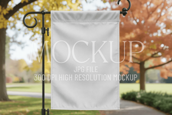 Download Fall Garden Flag Sublimation Mockup - Garden flag Collection