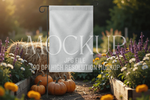 Download Fall Garden Flag Sublimation Mockup - Garden flag Collection